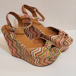 Candies Calainey Multi-Colored  Wedge, Size 10